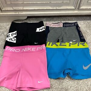 Nike Pro Women's Athletic Shorts Set - Black, Pink, Gray, Blue Volleyball Shorts